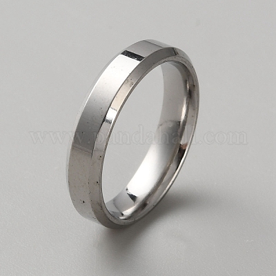 Простое кольцо из нержавеющей стали для унисекс RJEW-WH0015-06A-P-1