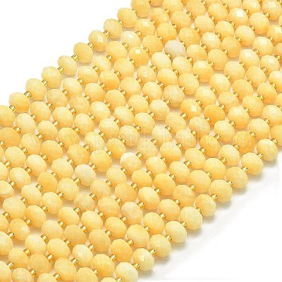 Естественный желтый нефрит бисер нитей&nbsp;LS-G-P573-A50-01-1
