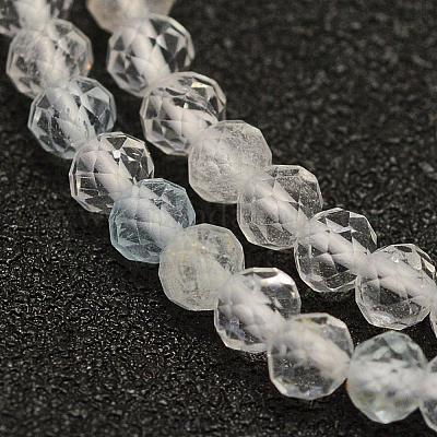 Бусины из натурального белого топаза&nbsp;G-F509-19-2mm-1