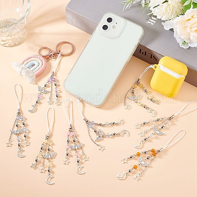 Мобильные ремни из сплава и акрила HJEW-GO00063-1