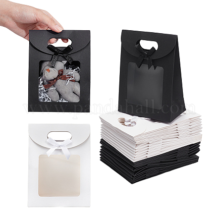 24 шт. подарочные пакеты из прямоугольной бумаги двух цветов ABAG-NB0001-80-1