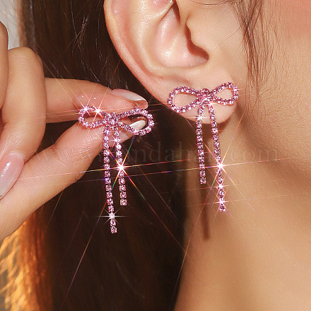 Латунь горный хрусталь серьги&nbsp;FS-WG4CB7C-16-1