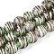 Handmade Lampwork Beads Strands, Round, Two Tone, Light Green, 11~12.5mm, Hole: 1~1.5mm, about 30pcs/strand, 13.19~13.58''(33.5~34.5cm)