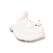 Opaque Resin Cabochons, Cat, Pink, 34x37x5.5mm