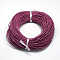 Spray Painted Cowhide Leather Cords, Medium Violet Red, 2.0mm, about 100yards/bundle(300 feet/bundle)