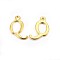 Golden Plated Alloy Letter Pendants, Rack Plating, Cadmium Free & Lead Free, Letter.Q, 12x15x2mm, Hole: 1.5mm