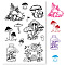 PVC Plastic Clear Stamps, for DIY Scrapbooking, Photo Album Decorative, Cards Making, Stamp Sheets, Film Frame, Mushroom, 160x110x3mm