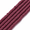 Handmade Polymer Clay Bead Strands, Heishi Beads, Disc/Flat Round, Brown, 4x0.5~1mm, Hole: 1.5mm, about 320~447pcs/strand, 15.74~16.92 inch