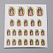 Nail Art Stickers, 3D Nail Decals, Self Adhesive, for Nail Tips Decorations, Death Pattern, Human Pattern, 1.7~2.5x0.8~1cm