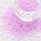 12/0 Imitation Jade Glass Seed Beads, Opaque Colours Luster, Round, Plum, 2x1.5mm, Hole: 1mm, about 40000pcs/Pound