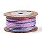 30M Segment Dyed Macrame Cotton Cord, Round Braided Rope, for Wall Hanging, Crafts, Gift Wrapping, Colorful, 1mm, about 32.81 Yards(30m)/Roll