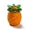 Handmade Lampwork Beads, Pineapple, Orange, 18.5x16x14mm, Hole: 1.8mm