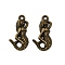 Alloy Metal 3D Mermaid Pendants, Cadmium Free & Nickel Free & Lead Free, Antique Bronze, 24x12x3mm, Hole: 2mm