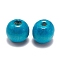 Wood Beads, Dyed, Round, Dodger Blue, 16~16.5x15~15.5x14.5mm, Hole: 4~4.5mm, 833pcs/1000g