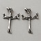 Alloy Cabochons, Nail Art Decoration Accessories for Women, Cross, 16x9.5x2.5mm