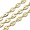 Brass Chains, Unwelded, Lead Free & Cadmium Free & Nickel Free, Oval, Real 18K Gold Plated, 11x8x1.5mm