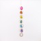 7 Chakra Rainbow Natural Agate Slice Suncatcher, Gemstone Window Hanging Decor for Home, 670x70mm