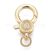 Латунная застежка в виде клешни омара с микропейвом из фианита&nbsp;ZIRC-M108-07A-G