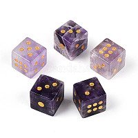 Кубические игральные кости из натурального аметиста&nbsp;T144-07G