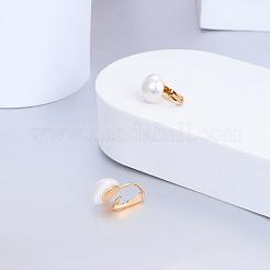 Элегантные медные полукруглые серьги-клипсы с жемчужинами для женщин.&nbsp;WZ3764