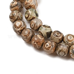 Бусины из натурального тибетского агата дзи с 3 глазом&nbsp;G-A240-A01-02