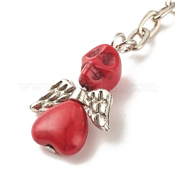 Окрашенные синтетические бирюзовые брелки&nbsp;KEYC-JKC00328-02