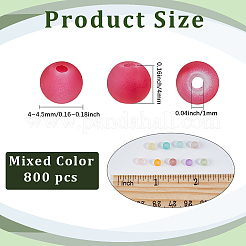 Матовые прозрачные стеклянные бусины&nbsp;FGLA-PA0001-02A