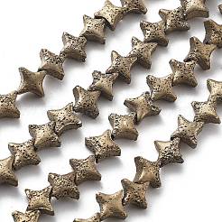 Гальванические бусины из натуральной лавы&nbsp;G-A251-C01-01B