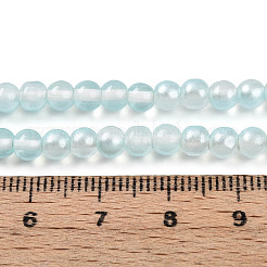 Запекание окрашенные прозрачные стеклянные бусины нити&nbsp;DGLA-N011-4mm-05