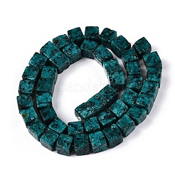 Окрашенные натуральные нити кунжутной яшмы / киви&nbsp;G-T139-8x8-42C