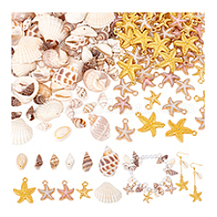 Наборы для самостоятельного изготовления украшений из ракушек и морских звезд&nbsp;DIY-PH0023-34