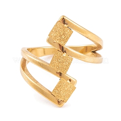 Кольцо квадратное из нержавеющей стали 304 для женщин&nbsp;RJEW-C086-24-G