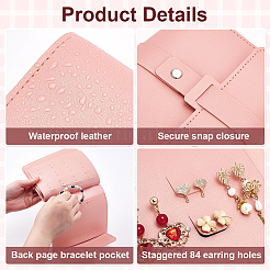 Сумки-органайзеры для сережек из искусственной кожи из ПВХ&nbsp;AJEW-WH0270-953