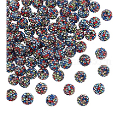 100 шт. бусины из полимерной глины со стразами&nbsp;RB-PH0001-38B