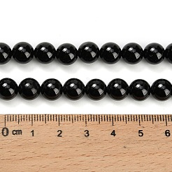 Натуральный черный шпинель бисер пряди&nbsp;G-L631-A03-8mm