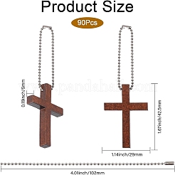 Набор для самостоятельного изготовления подвесного украшения из дерева в виде креста&nbsp;DIY-GL0004-110