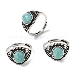Натуральные кольца амазонитовых пальцев&nbsp;RJEW-A084-06AS-08