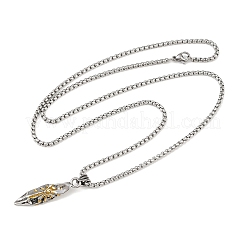 Ожерелья из сплава с подвеской в виде солнца и коробкой-цепочкой&nbsp;LS-NJEW-Z101-02P