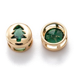 Настоящие 18-каратные позолоченные многожильные звенья из латуни с инкрустацией из кубического циркония&nbsp;KK-A154-01G-G