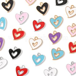 22шт 11 цвета сплава эмалевые подвески&nbsp;ENAM-FS0003-69