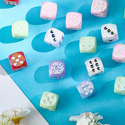 40 шт. УФ-покрытие радужных переливающихся акриловых эмалевых бусин&nbsp;SACR-PA0001-03