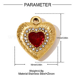 Подвески из нержавеющей стали 304 с паве из кубического циркония&nbsp;STAS-OY009-78G