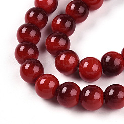 Выпечка окрашенные стеклянные бусины пряди&nbsp;DGLA-N012-10mm-10