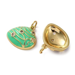 Латунные микропаве прозрачные подвески с фианитом&nbsp;KK-D221-20G-03