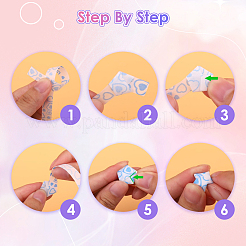 4 комплект светящейся счастливой звезды оригами из бумаги&nbsp;DIY-SC0027-36C