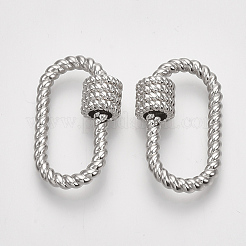 Латунные брелоки с карабином&nbsp;LS-KK-T047-02P