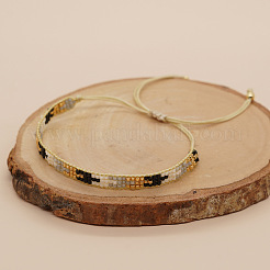 Разноцветные плетеные браслеты из стеклянного бисера для женщин&nbsp;QJ1437-1