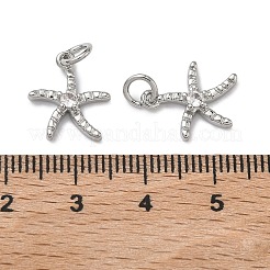 Латунные микропаве прозрачные подвески с фианитом&nbsp;KK-H256-14P