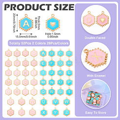 52шт 2 цвета сплава эмалевые подвески&nbsp;ENAM-TA0002-97A