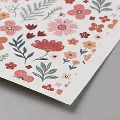 Цветочный узор полимерная глина бумага для переноса воды DIY-WH0568-73A